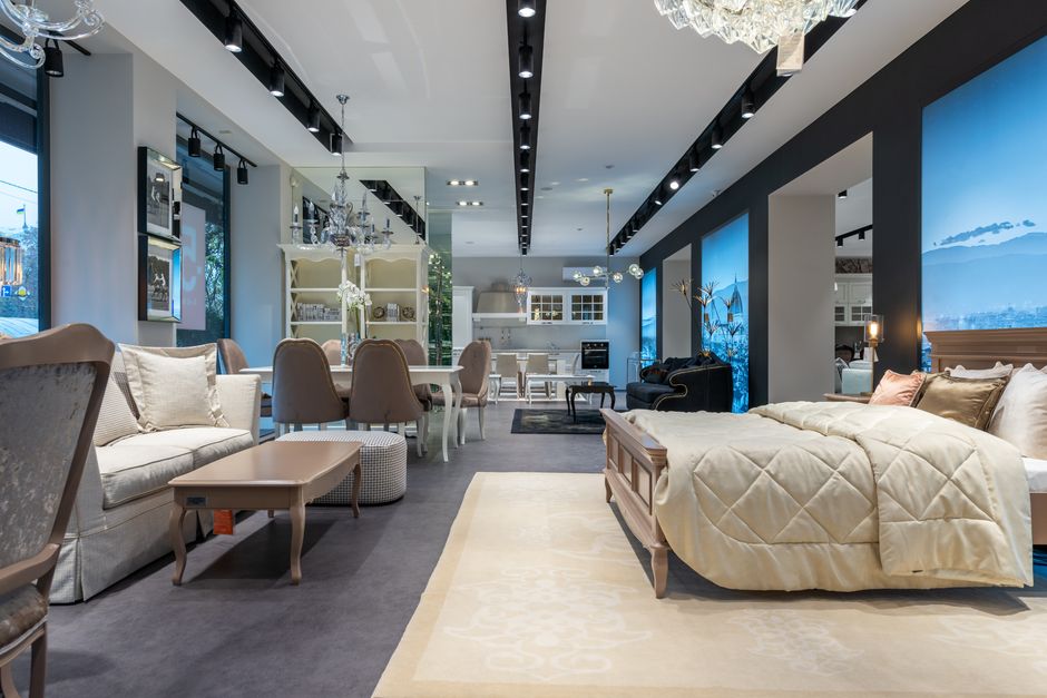 Modern custom furniture showroom